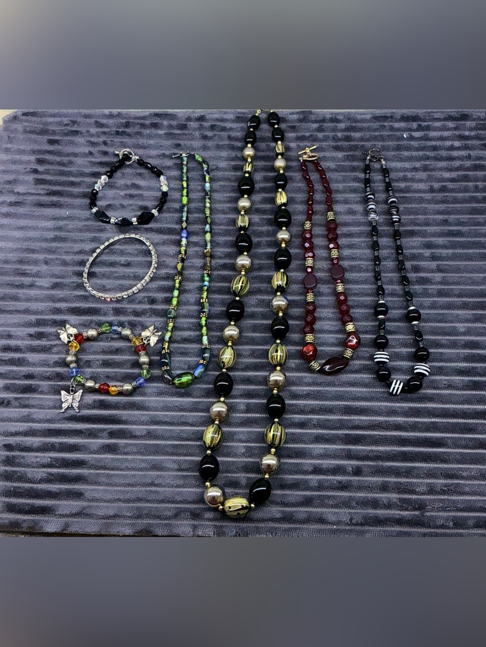 Whimsigoth Beaded Jewelry Lot Vintage Y2K Glass Bead Necklace Bracelet Boho